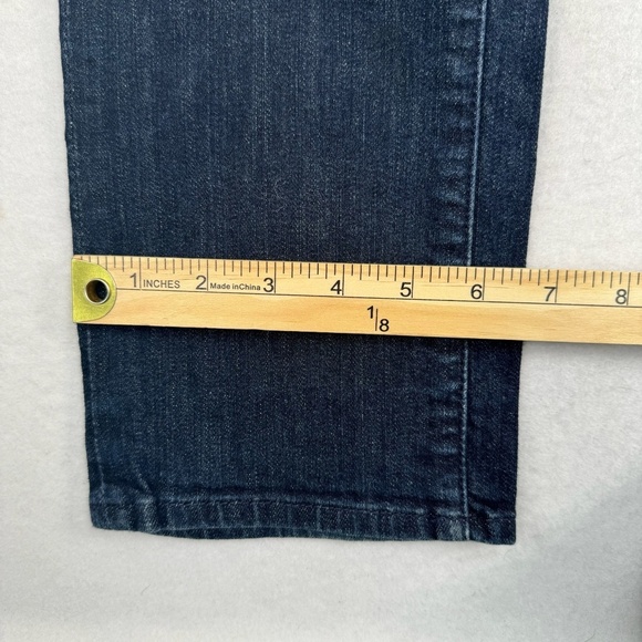 7 For All Mankind Straight Leg Jeans Womens Size 26 Dark Blue Low Rise - Picture 13 of 14